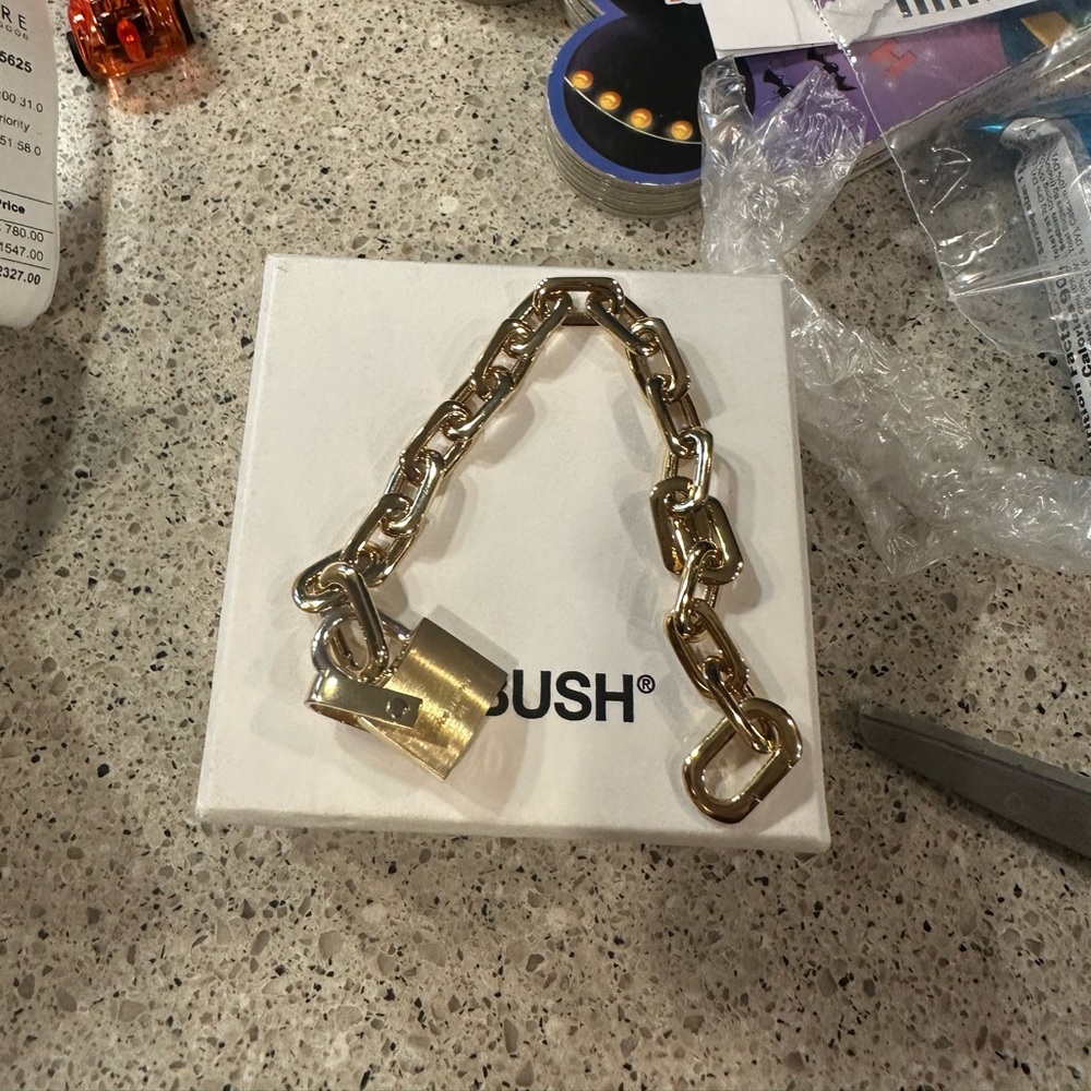 AMBUSH padlock chain Bracelet gold/gold